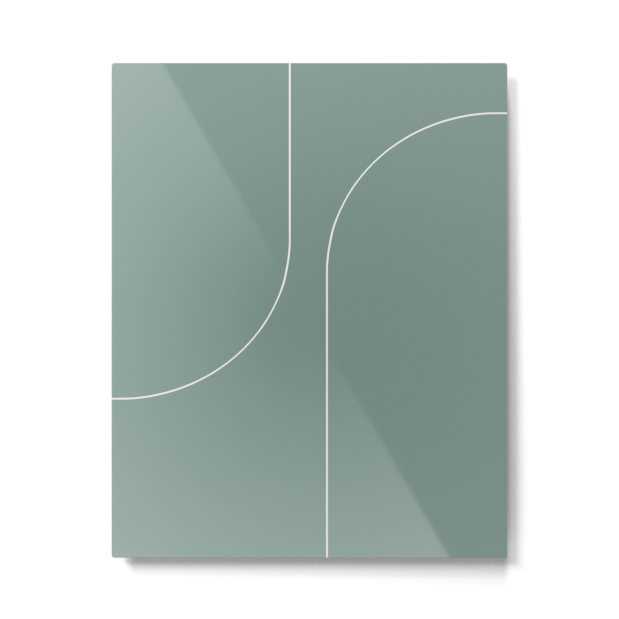 Modern Minimal Line Abstract XXIV Metal Print | TeksDecor