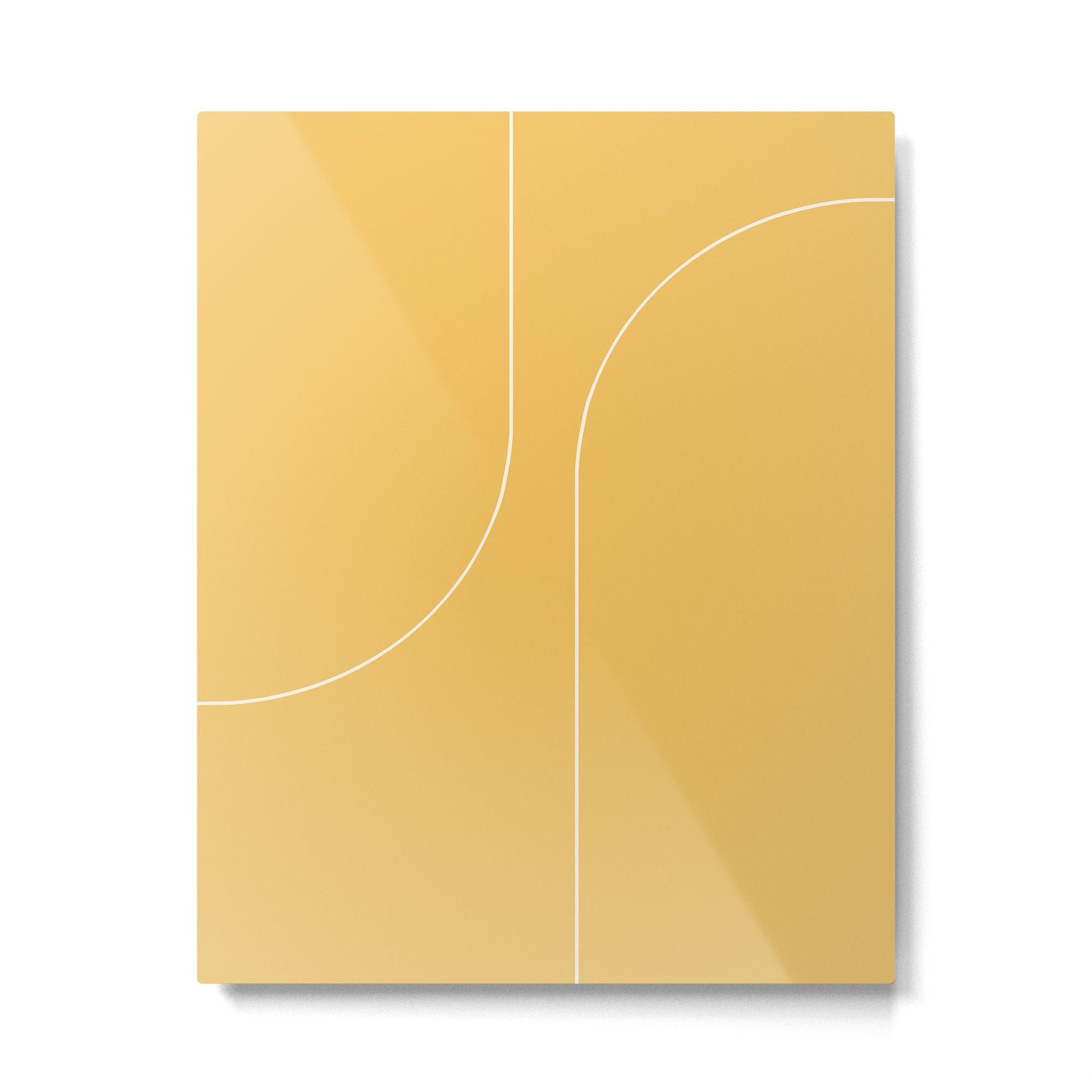 Modern Minimal Line Abstract VI Metal Print | TeksDecor