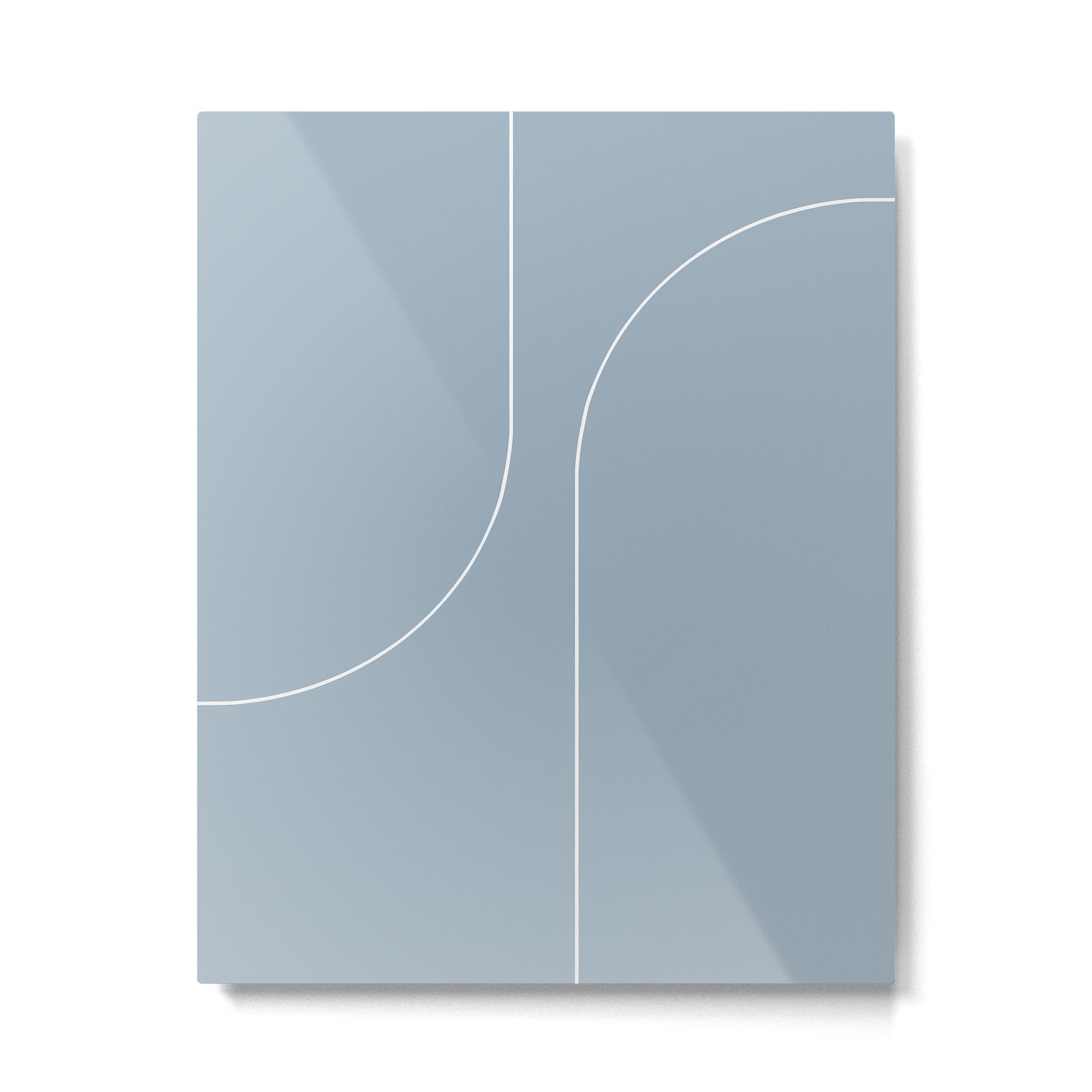 Modern Minimal Line Abstract XIII Metal Print | TeksDecor