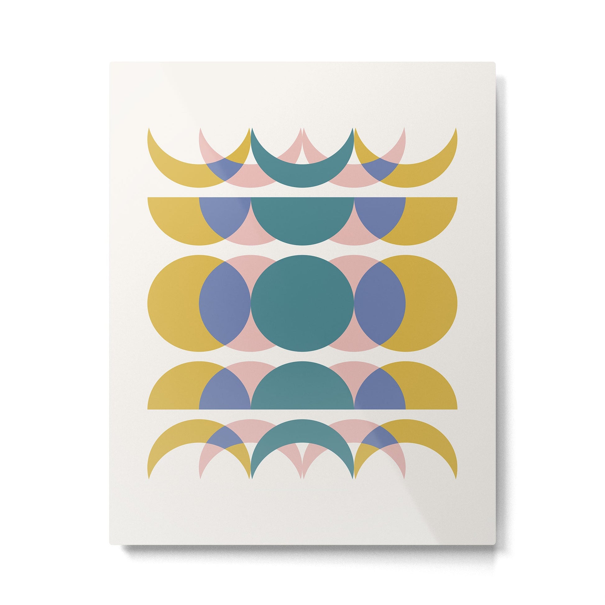 Moon Phases Abstract I Metal Print | TeksDecor