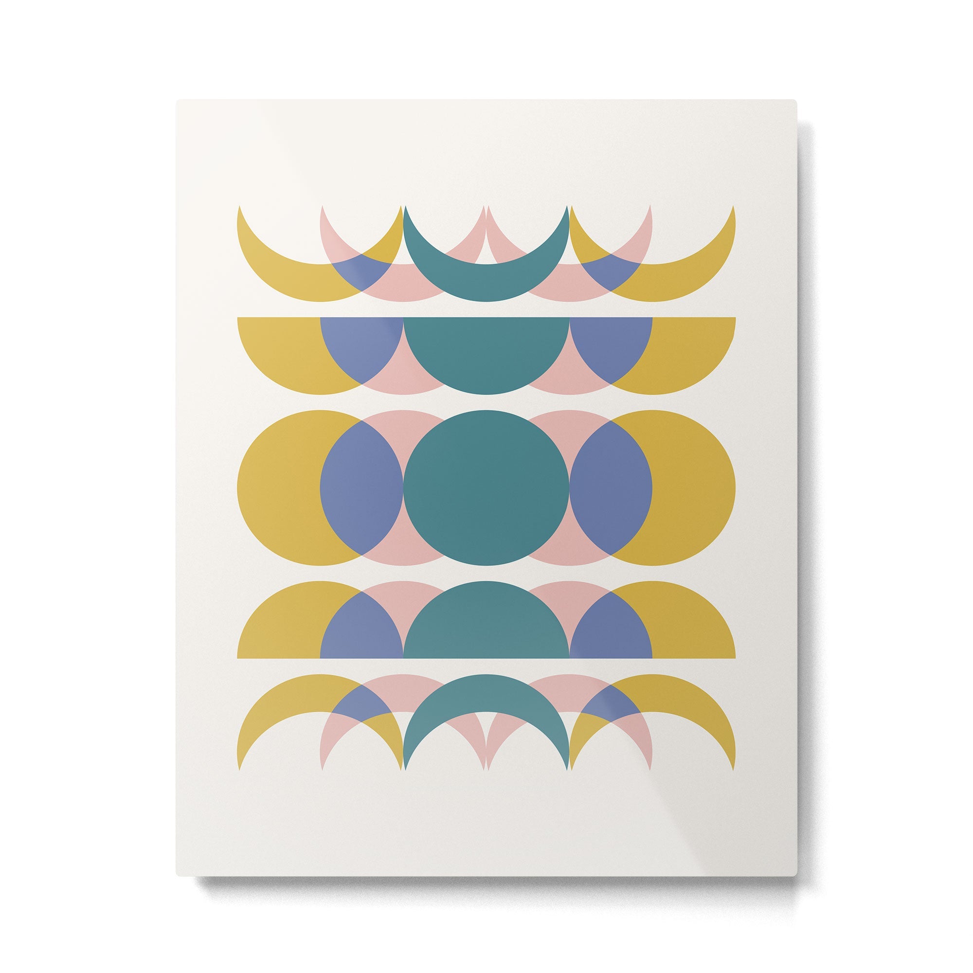 Moon Phases Abstract I Metal Print | TeksDecor