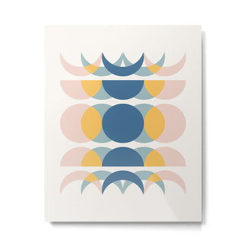 Moon Phases Abstract IV Metal Print | TeksDecor