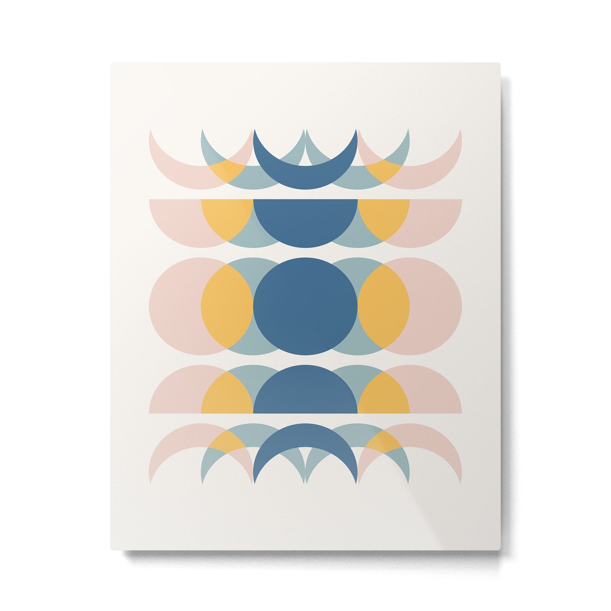Moon Phases Abstract IV Metal Print | TeksDecor