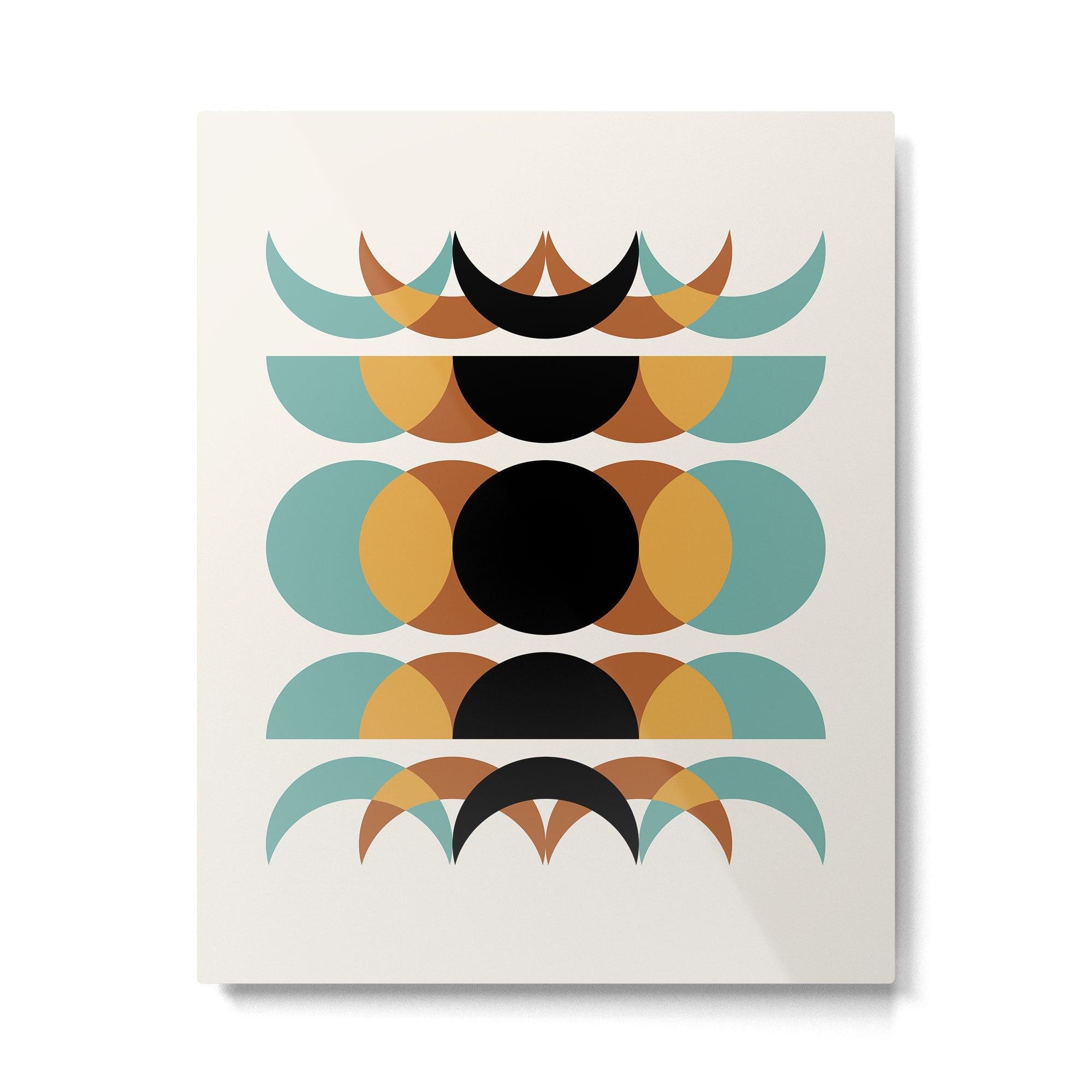 Moon Phases Abstract V Metal Print | TeksDecor
