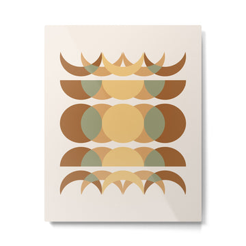 Moon Phases Abstract XIV Metal Print | TeksDecor