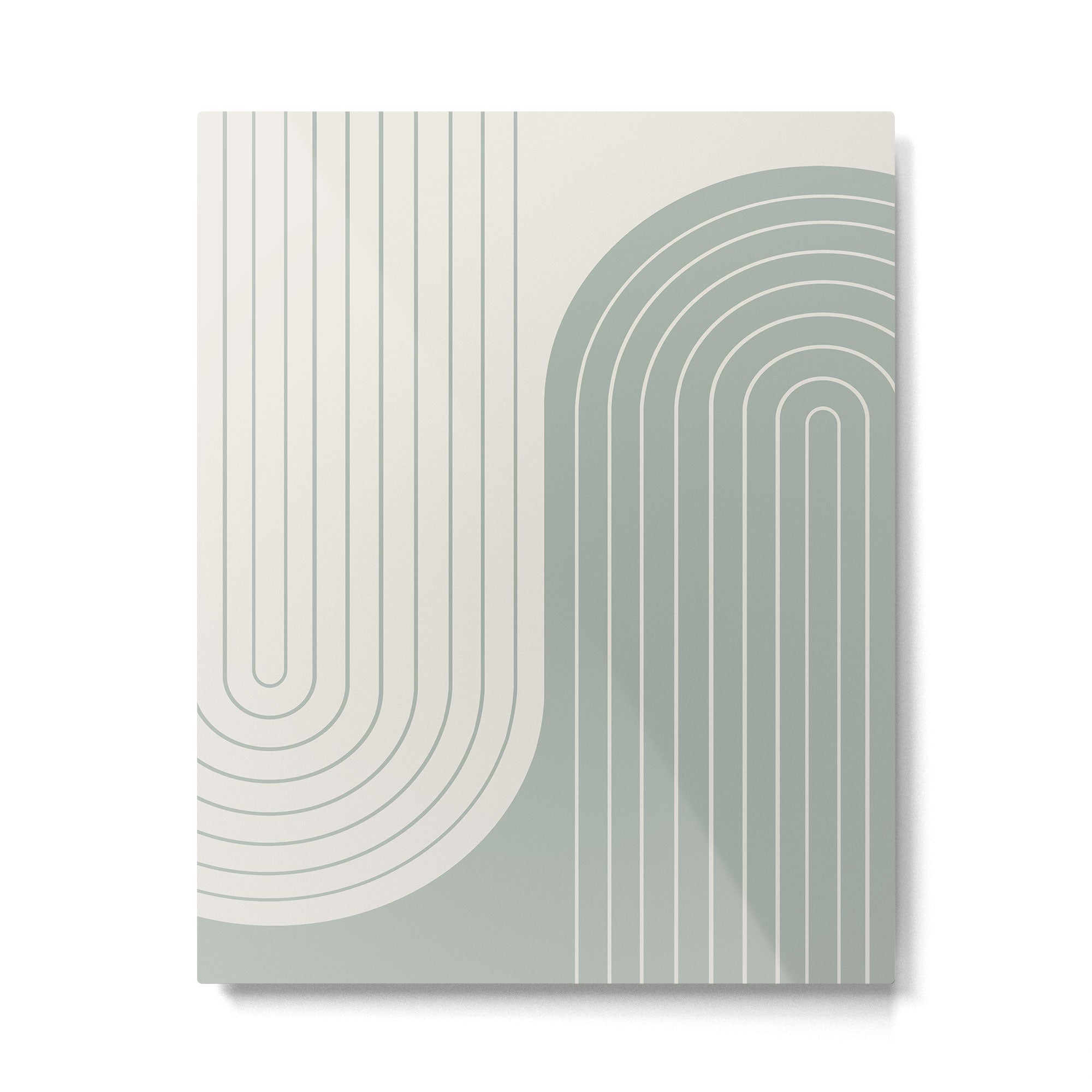 Two Tone Line Curvature LIII Metal Print | TeksDecor