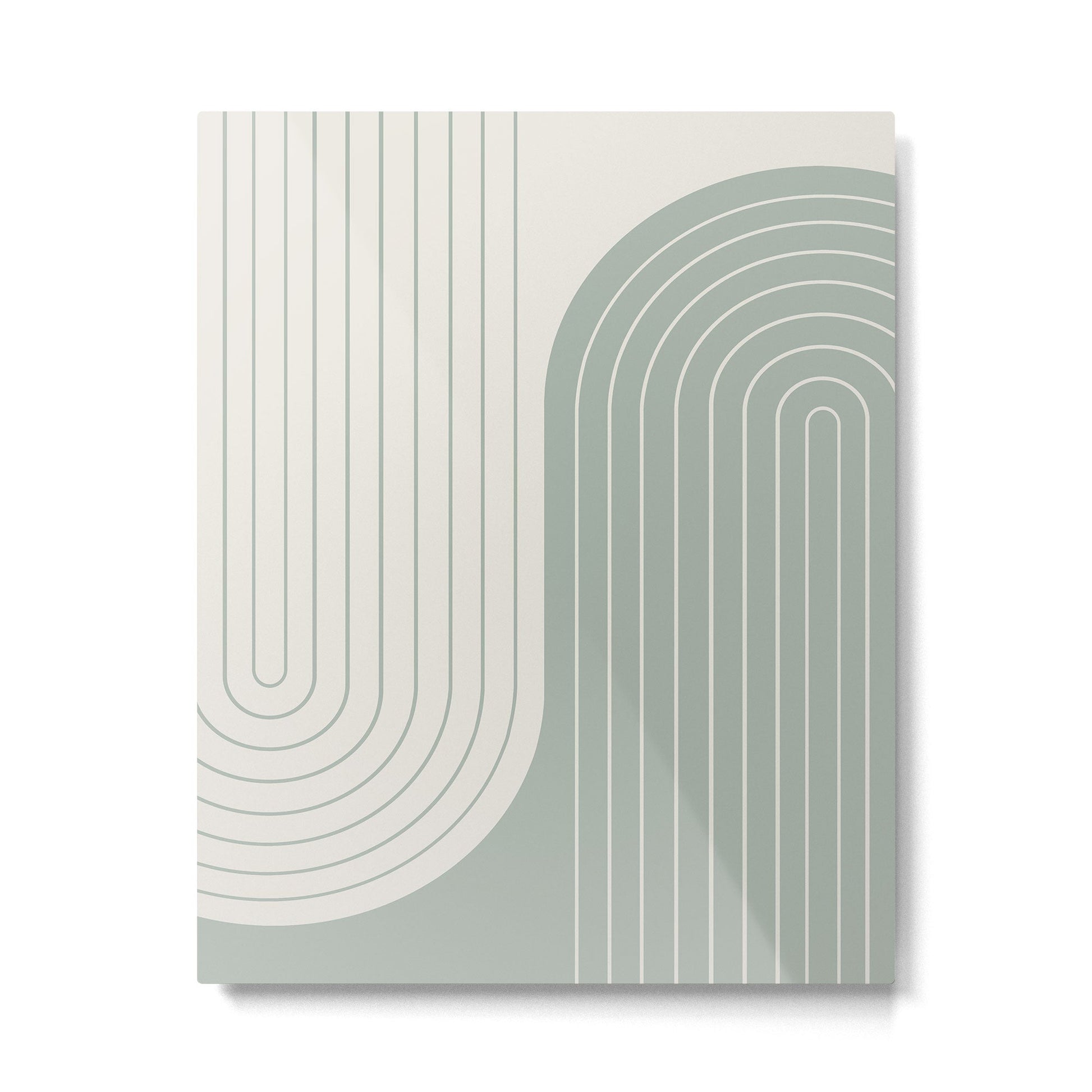 Two Tone Line Curvature LIII Metal Print | TeksDecor