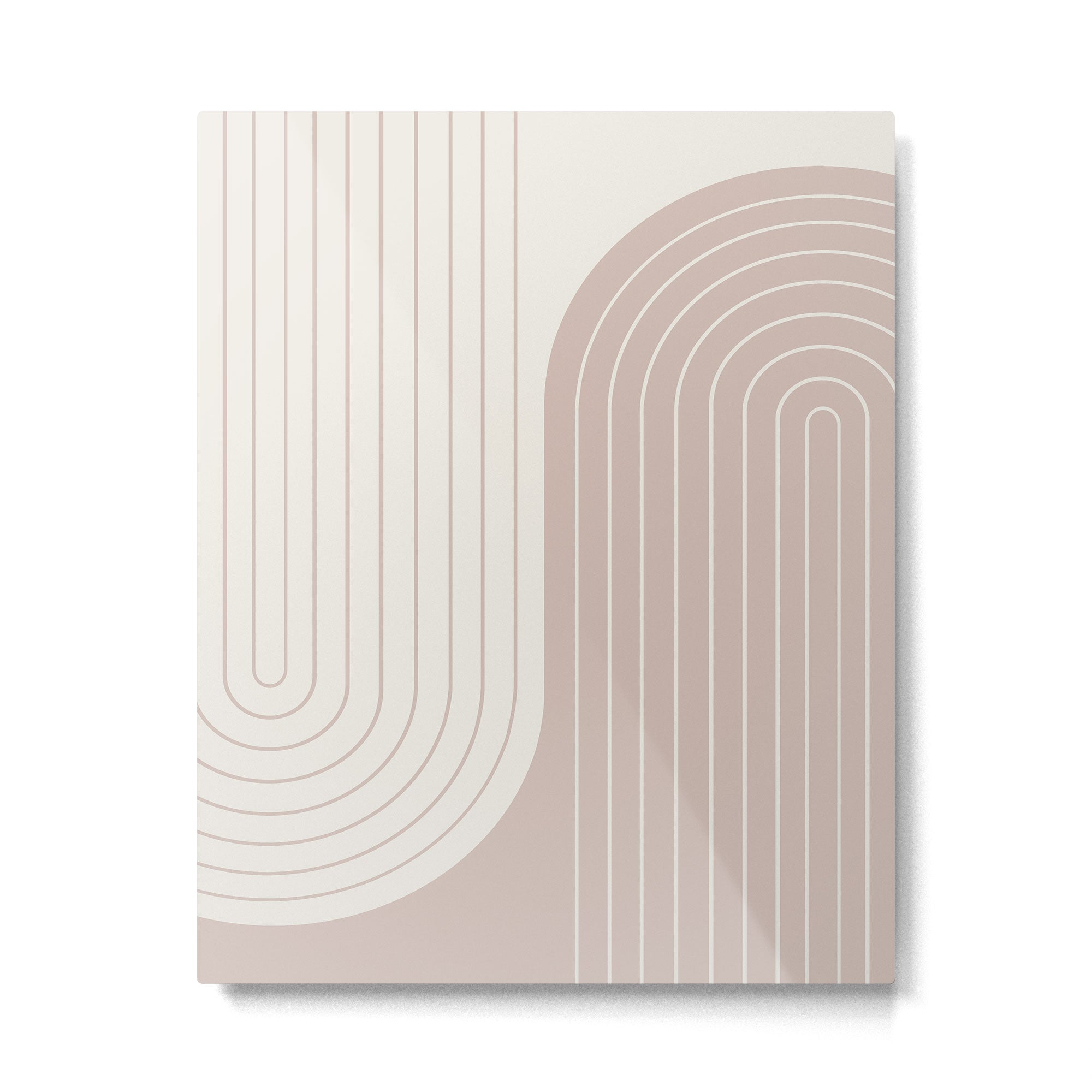 Two Tone Line Curvature LVII Metal Print | TeksDecor
