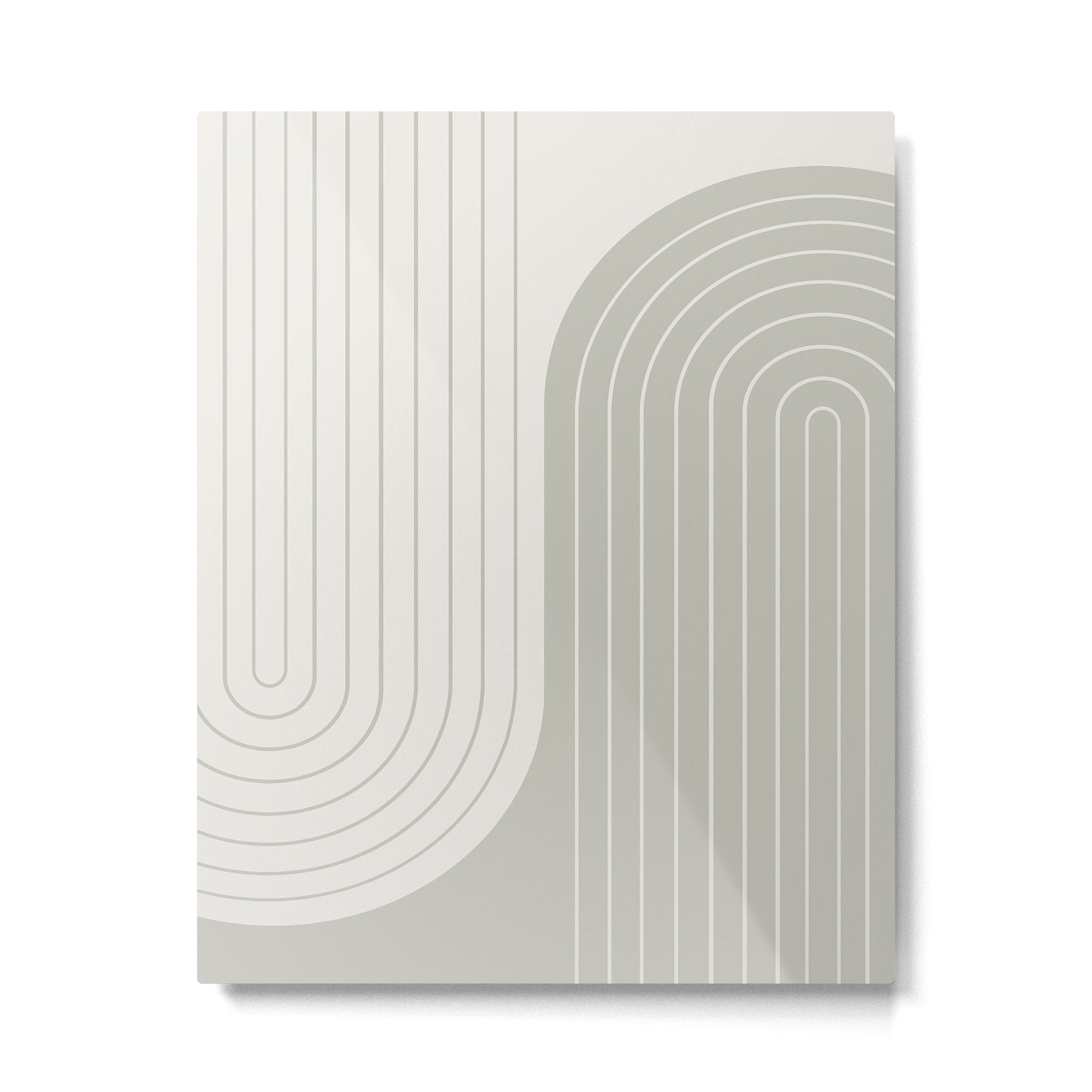 Two Tone Line Curvature LXIII Metal Print | TeksDecor