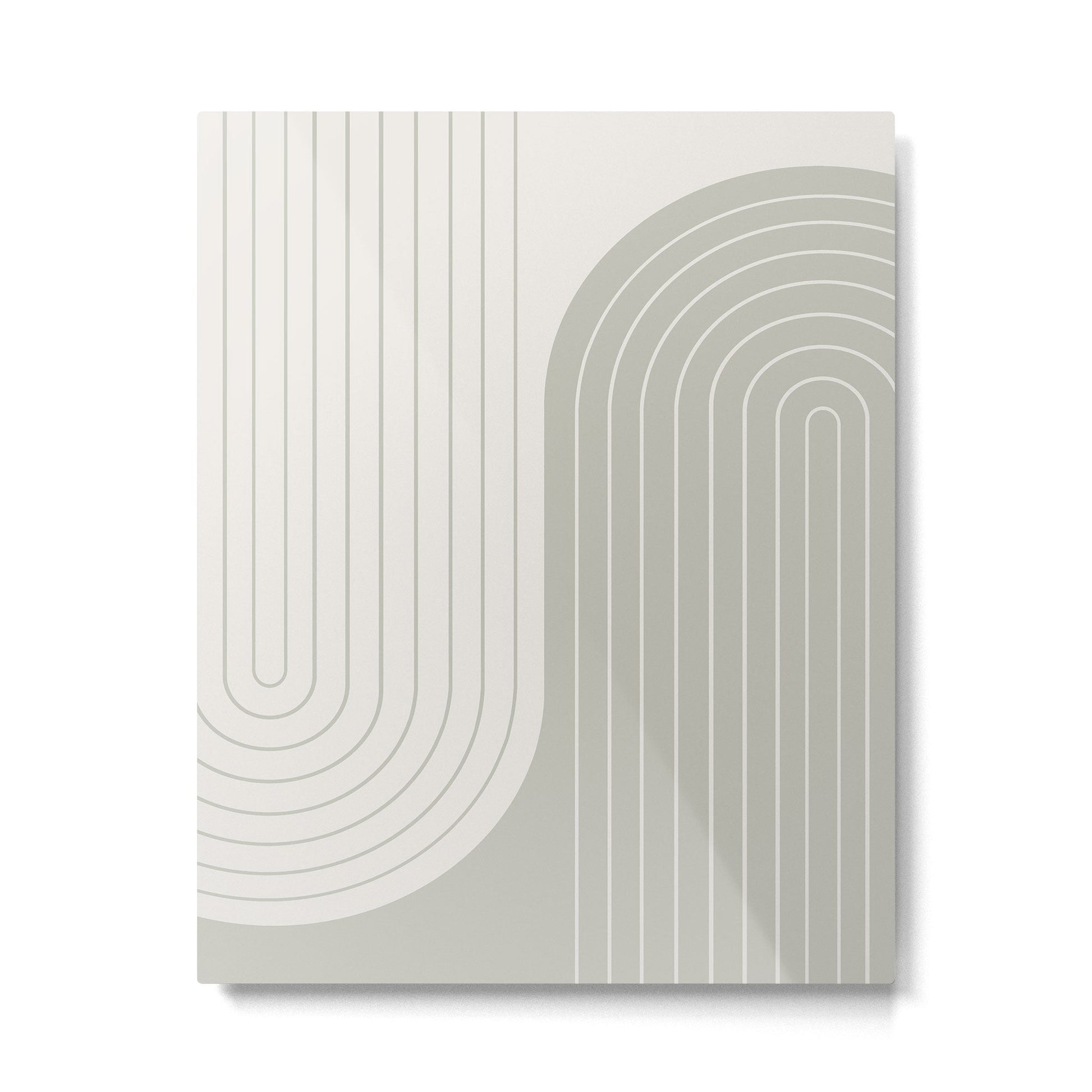 Two Tone Line Curvature LXIII Metal Print | TeksDecor