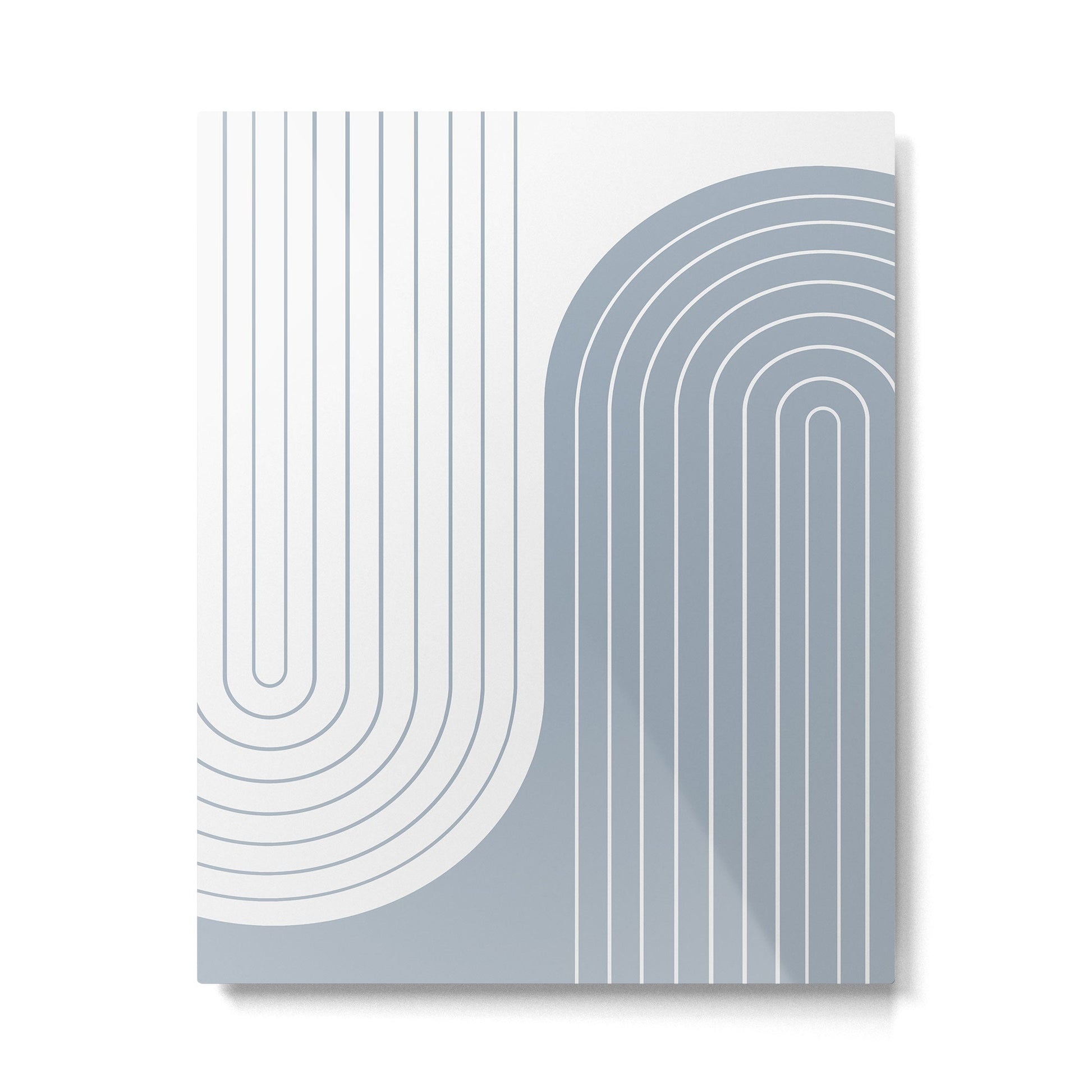 Two Tone Line Curvature LXVI Metal Print | TeksDecor