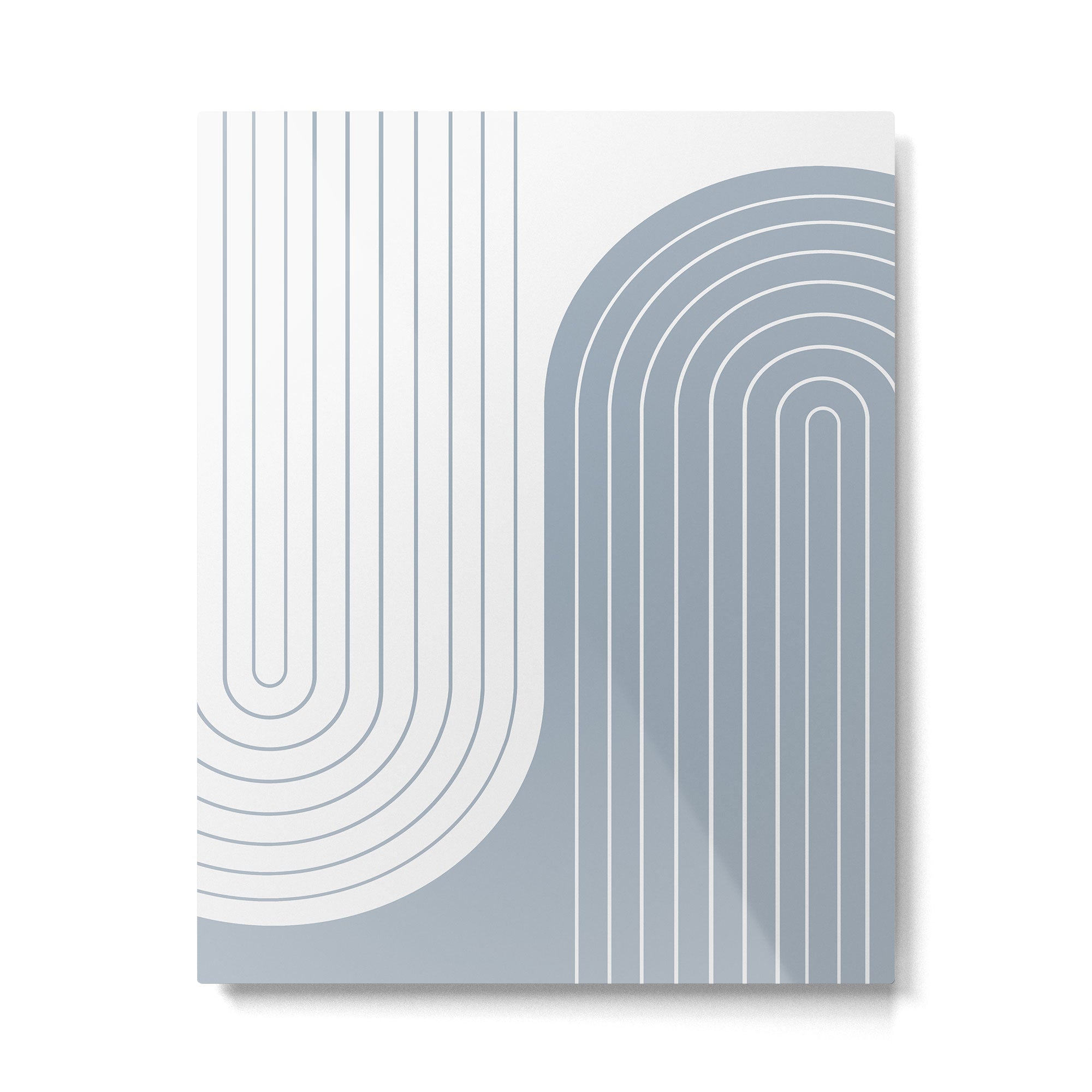 Two Tone Line Curvature LXVI Metal Print | TeksDecor