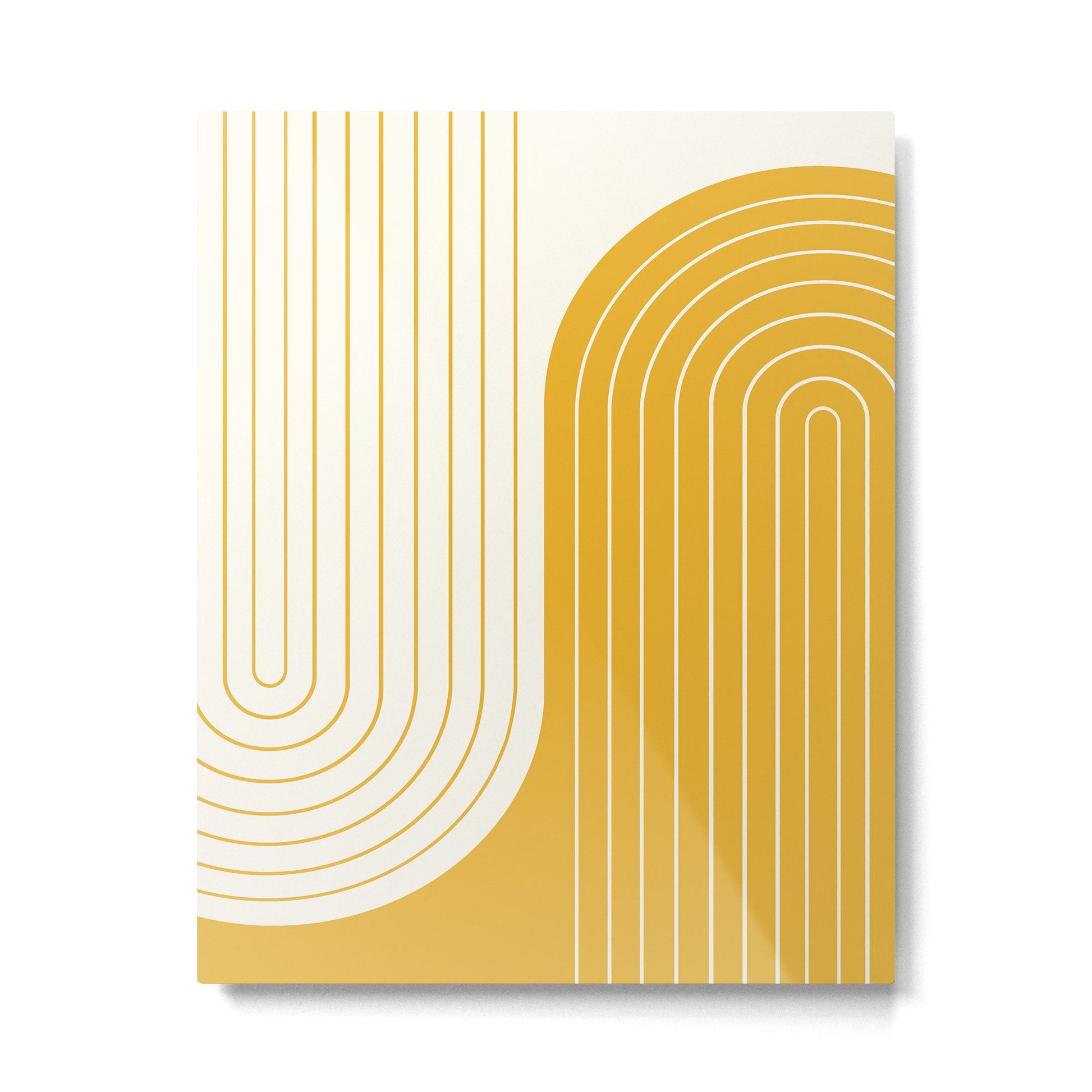 Two Tone Line Curvature LXXXIII Metal Print | TeksDecor