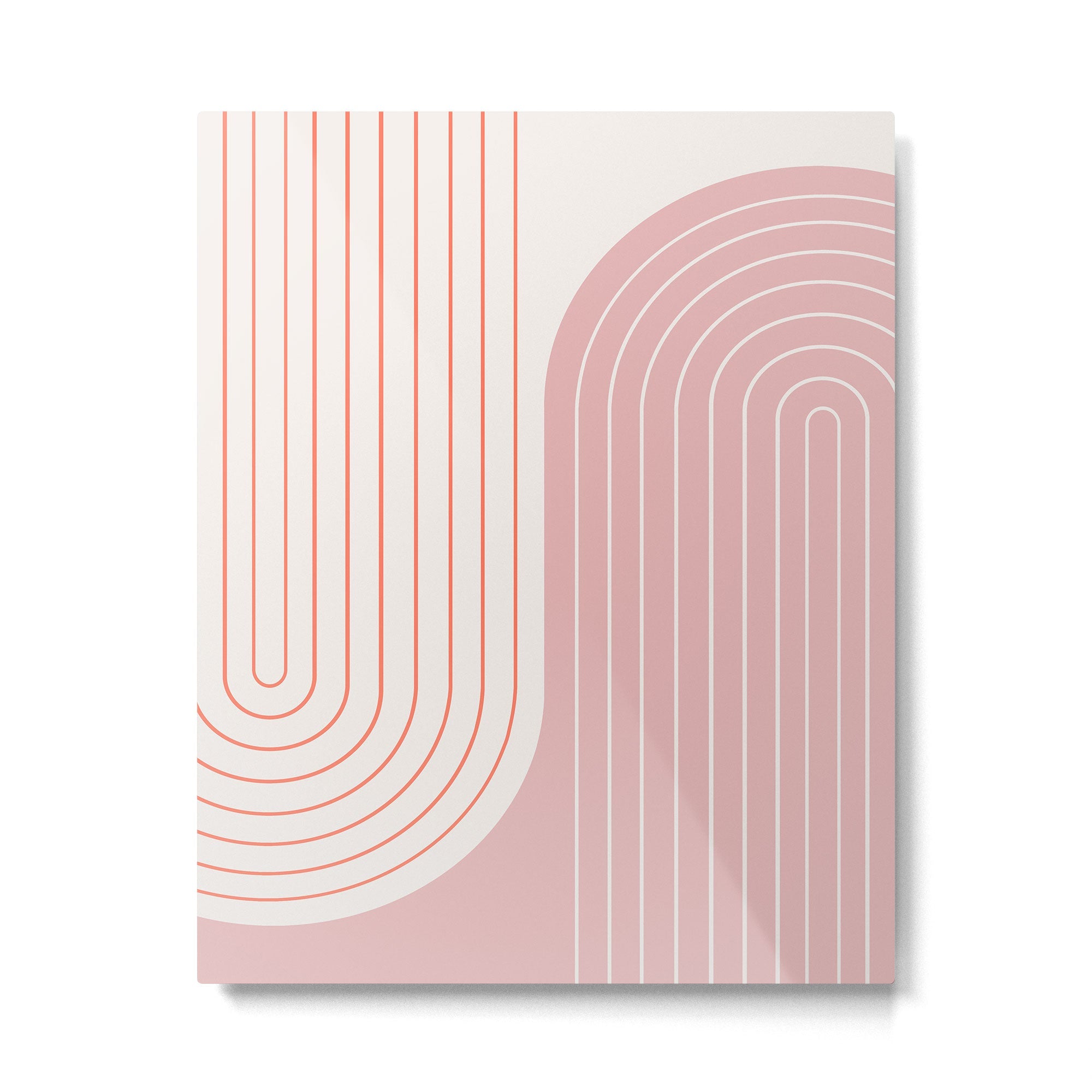 Two Tone Line Curvature XIX Metal Print | TeksDecor