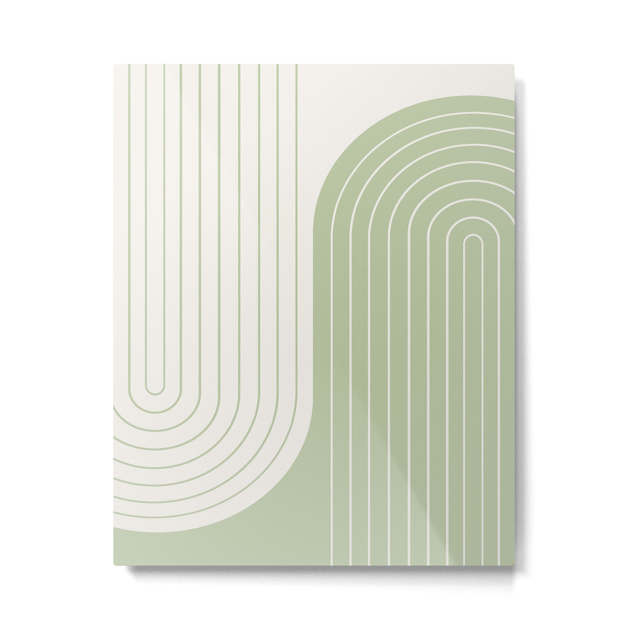 Two Tone Line Curvature XVI Metal Print | TeksDecor
