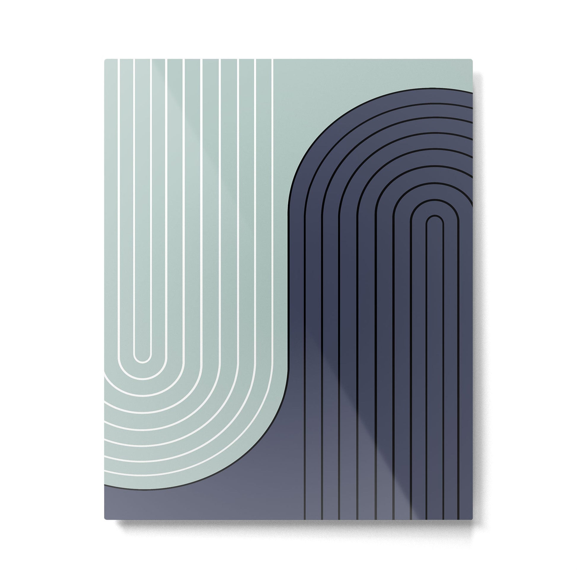 Two Tone Line Curvature XXII  Metal Print | TeksDecor