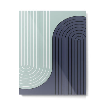 Two Tone Line Curvature XXII  Metal Print | TeksDecor