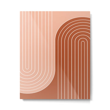 Two Tone Line Curvature XXIX Metal Print | TeksDecor