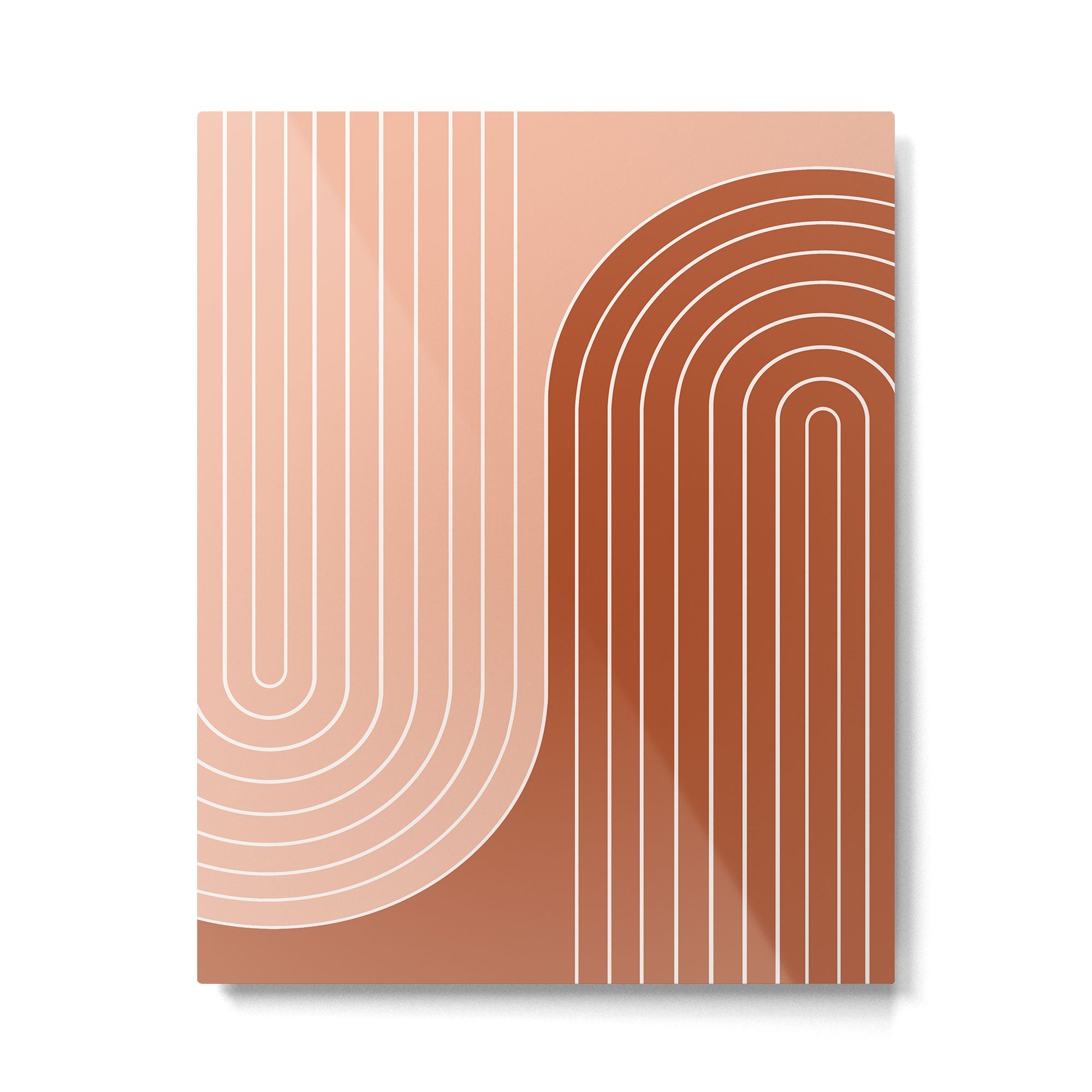 Two Tone Line Curvature XXIX Metal Print | TeksDecor