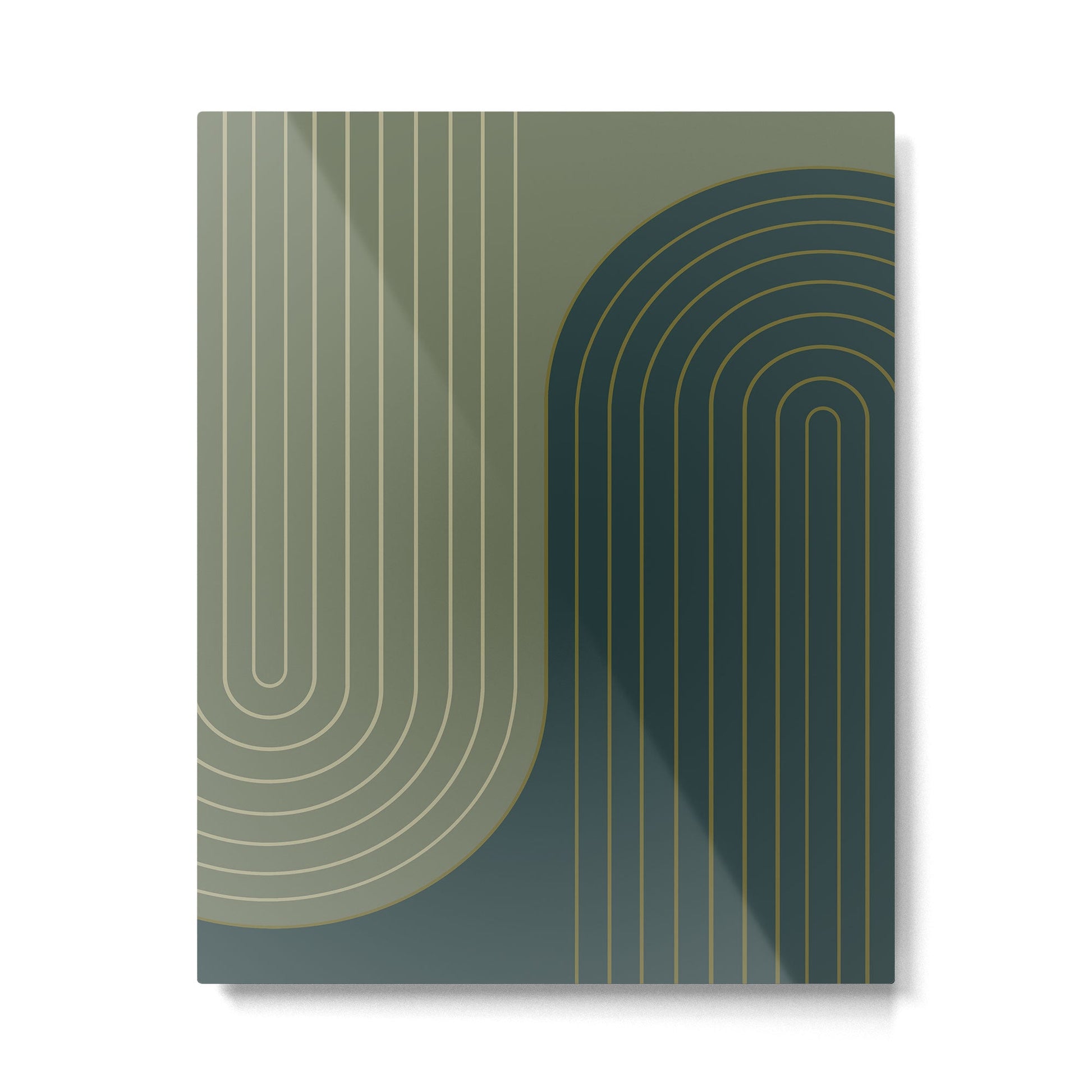 Two Tone Line Curvature XXXVII Metal Print | TeksDecor
