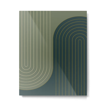 Two Tone Line Curvature XXXVII Metal Print | TeksDecor