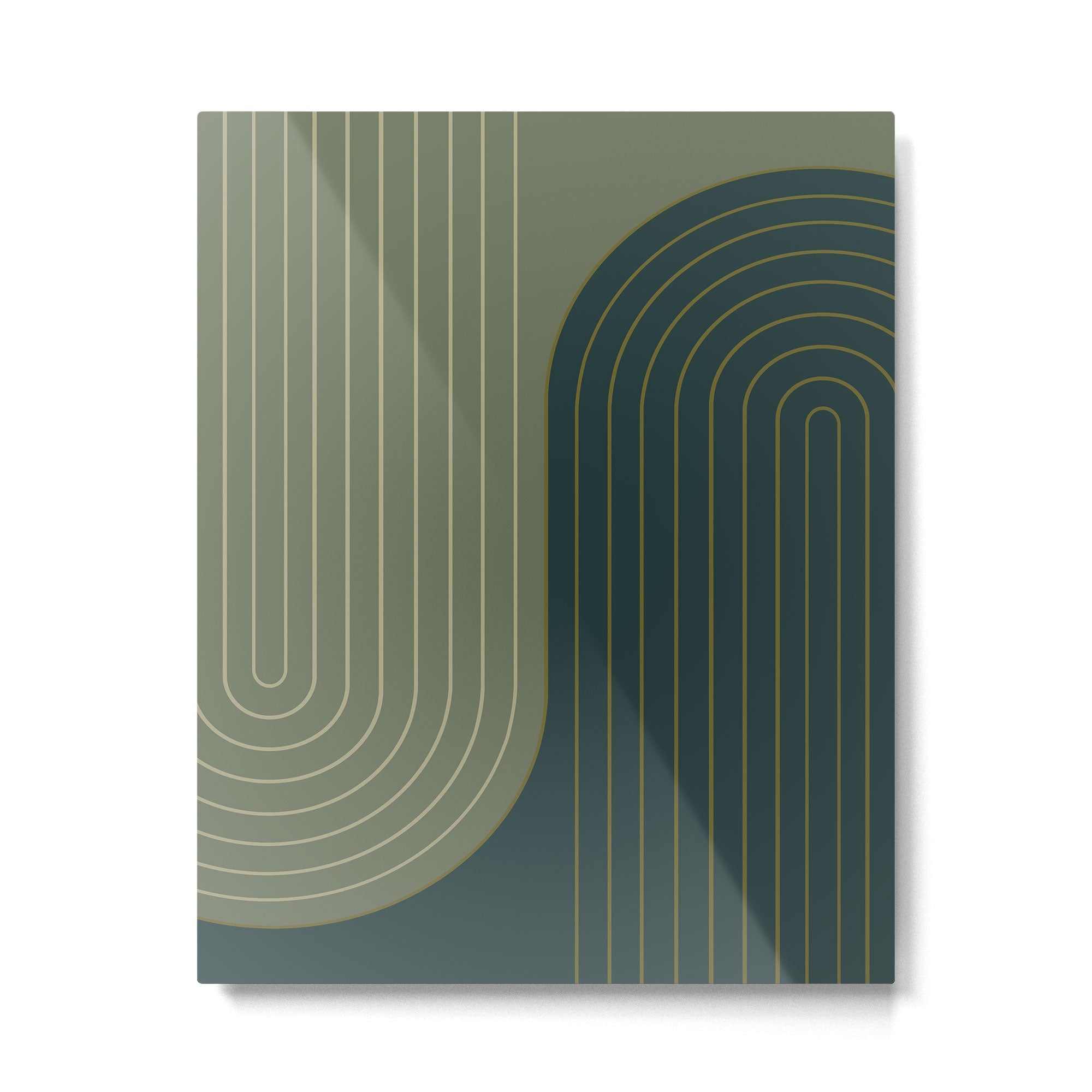 Two Tone Line Curvature XXXVII Metal Print | TeksDecor