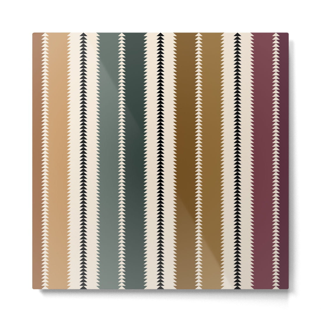 Western Stripes XVI Earthy Desert Metal Print | TeksDecor