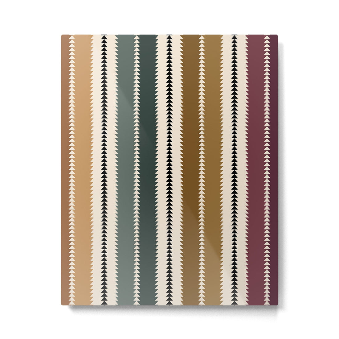 Western Stripes XVI Earthy Desert Metal Print | TeksDecor
