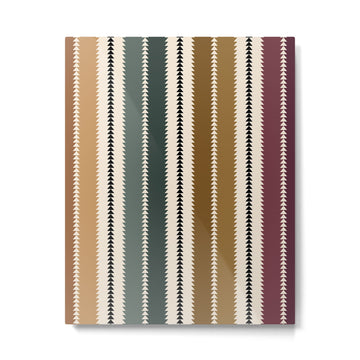Western Stripes XVI Earthy Desert Metal Print | TeksDecor