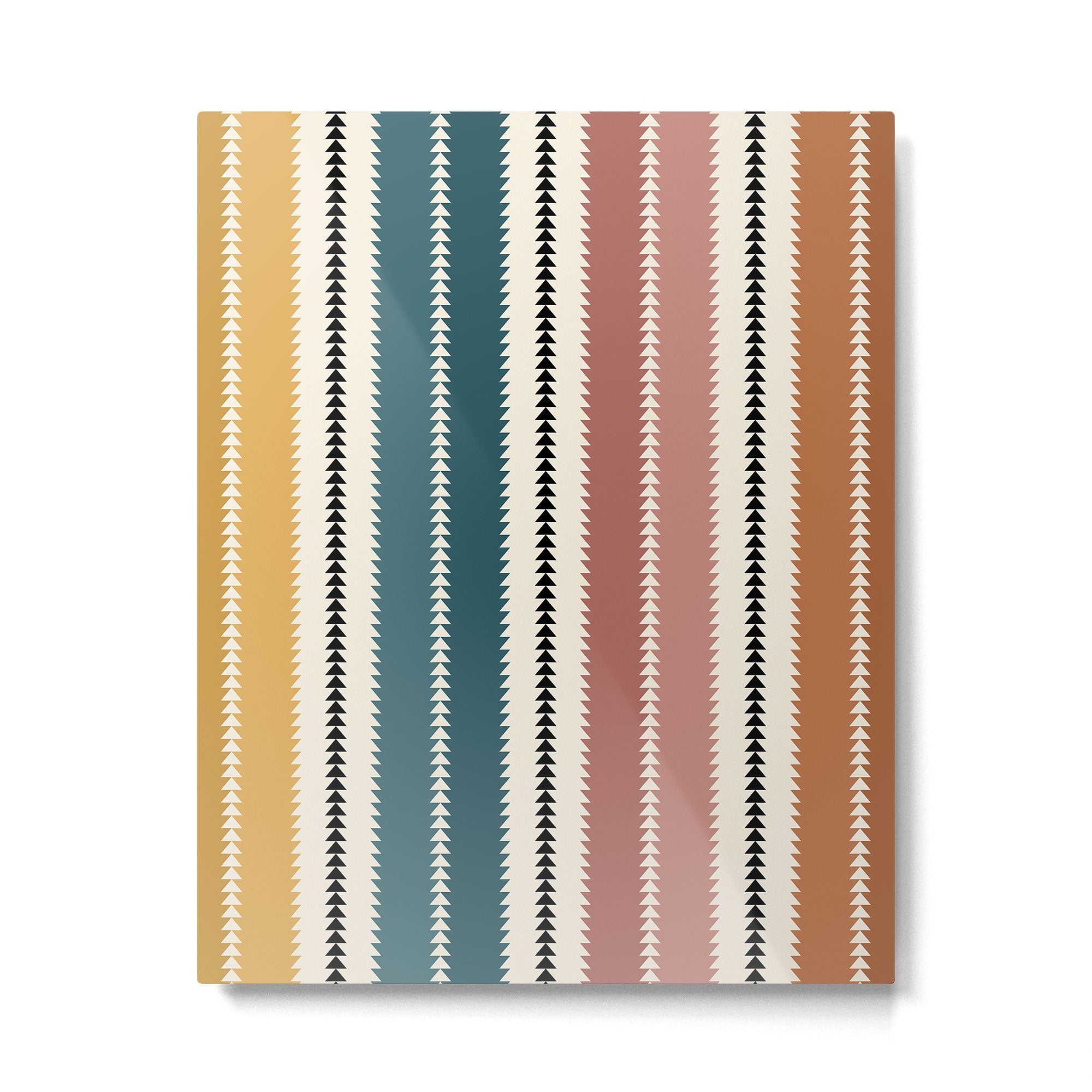 Western Stripes XX Earthy Rainbow Metal Print | TeksDecor