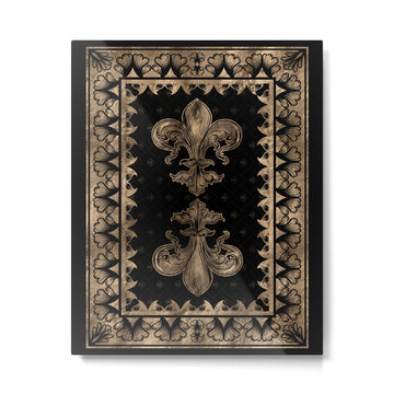 Fleur-de-lis - Black and Gold #1 Metal Print | TeksDecor