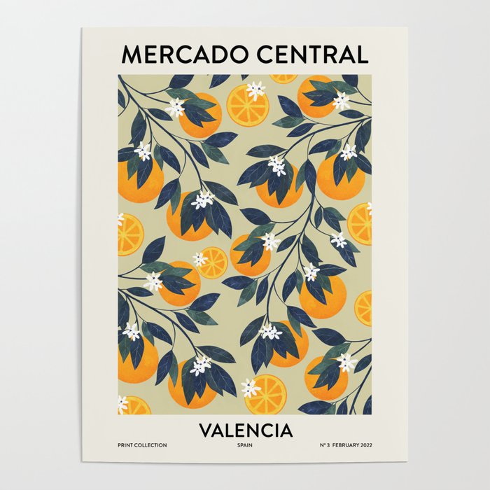 Fruit Market inspiration Valencia Poster