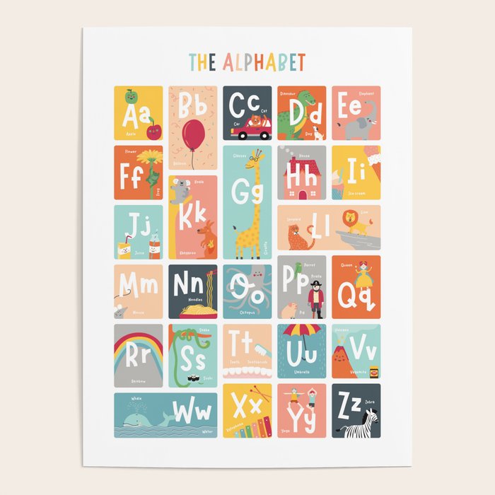 Children's Alphabet Print â Gender neutral Poster