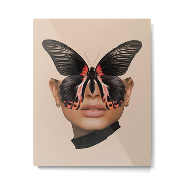 BLACK BUTTERFLY 3 Metal Print | TeksDecor