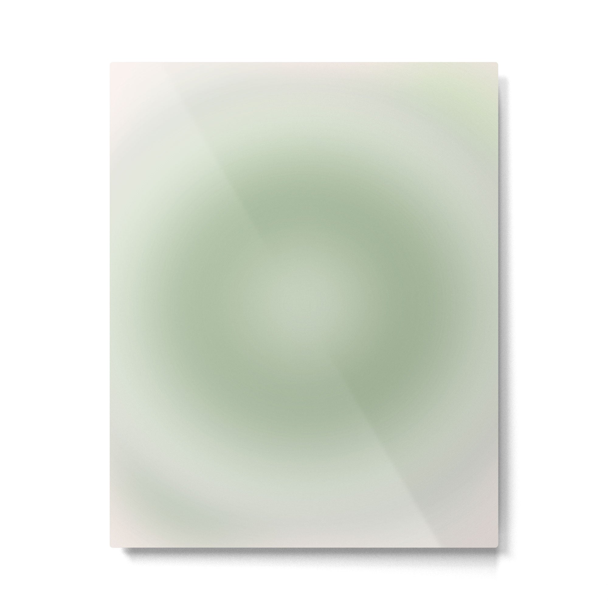 Aura Gradient In Sage Green Metal Print | TeksDecor