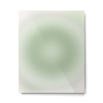 Aura Gradient In Sage Green Metal Print | TeksDecor