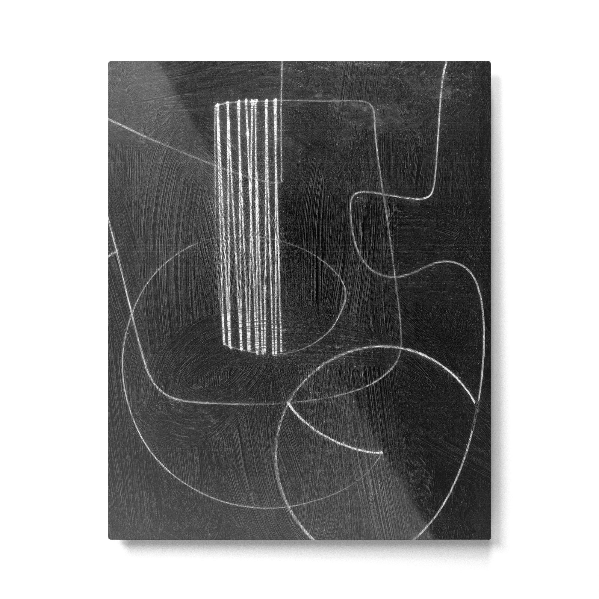 Crafted Noir Abstract Metal Print | TeksDecor