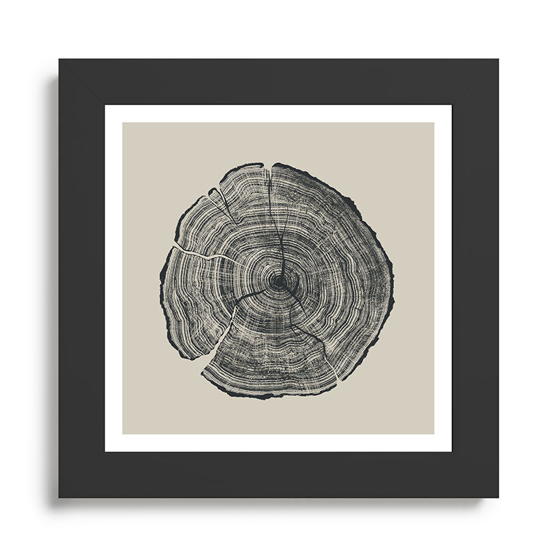 Hand-Drawn Oak Framed Art Print