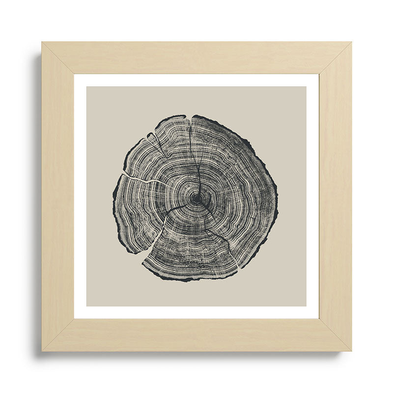 Hand-Drawn Oak Framed Art Print