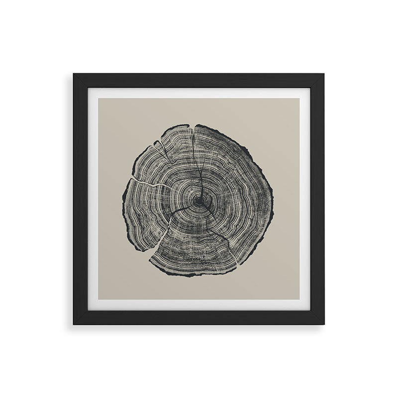 Hand-Drawn Oak Framed Art Print