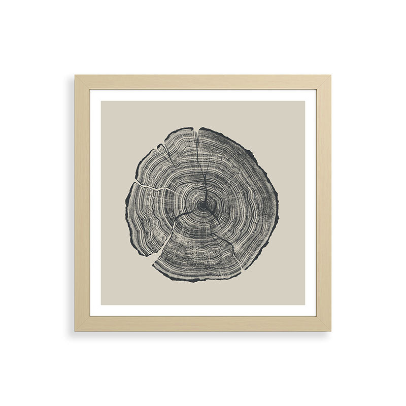 Hand-Drawn Oak Framed Art Print