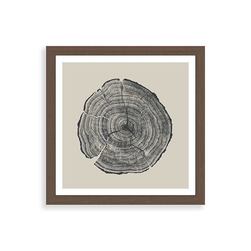 Hand-Drawn Oak Framed Art Print