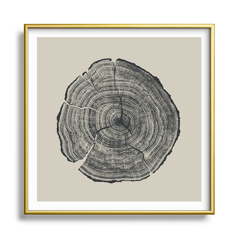 Hand-Drawn Oak Framed Art Print