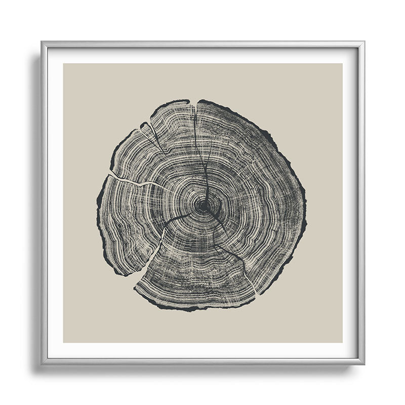 Hand-Drawn Oak Framed Art Print