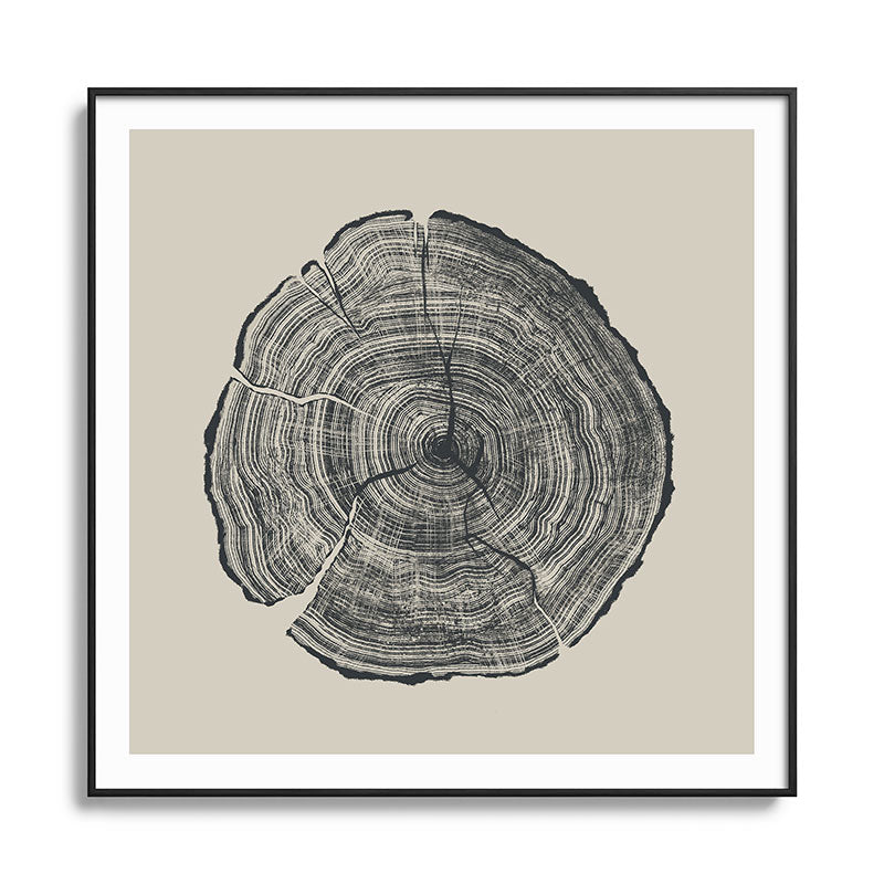 Hand-Drawn Oak Framed Art Print