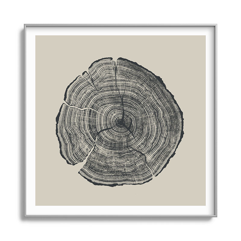 Hand-Drawn Oak Framed Art Print