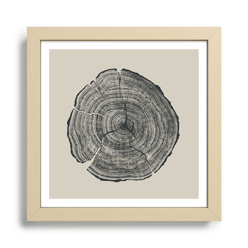 Hand-Drawn Oak Framed Art Print