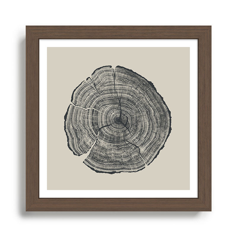 Hand-Drawn Oak Framed Art Print