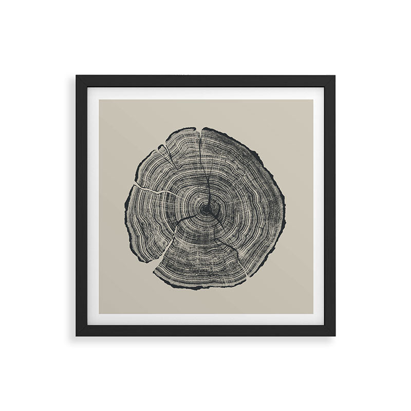 Hand-Drawn Oak Framed Art Print