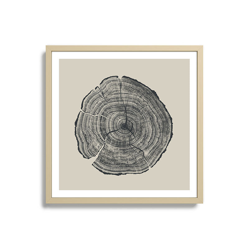 Hand-Drawn Oak Framed Art Print